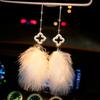 Colgante para coche colgante interior de alta calidad creativo con incrustaciones de diamantes pluma oso amor adornos colgantes para espejo retrovisor de coche