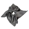 Pañuelo Cuadrado de Tela de Cuero Sintético Estilo Coreano para el Cabello con un Toque de Lujo, Elegante Diadema para Peinados de Moño con Acabado Brillante