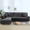 Capa de sofá de cor sólida tipo L transfronteiriça capa de sofá combinada tipo chaise de cor sólida capa de sofá para todas as estações comércio exterior