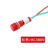 Luz indicadora pequeña de plástico de 10MM XD10-3 fuente de alimentación trabajo luz de señal roja con línea 24V 220V 380V