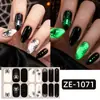 Filme para Decoração de Unhas de Halloween Zhengxiang Glow-in-the-Dark Transfronteiriço, Estilo Europeu e Americano Personalizado, Design de Aranha Escura, Adesivos de Unha Autoadesivos