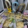 Nuevo Modelo Oro Puro 999 Panda Feliz de Té con Leche Cadena para Teléfono Correa Llavero Colgante para Bolsa Regalo para Novia