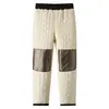 Calças de Lã de Cordeiro e Algodão Masculinas de Inverno, Calças Casuais Masculinas com Forro de Lã de Inverno, Calças Térmicas de Grafeno para Meia-Idade e Idosos, Tamanho Grande Transfronteiriço