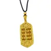 Tienda de Oro Mismo Estilo Colgante de Oro Arena Dorada Vietnamita Antiguo con Ábaco Giratorio de Carácter de la Fortuna, Nueva Cadena de Cuentas Estilo Chino, Collar de Cadena Chopard