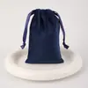 Bolsa de Terciopelo Lisi Primer Empaque de Joyería Bisel de Terciopelo Bolsa de Tela Pequeña con Cordón Bolsa de Terciopelo Almacenamiento de Polvo