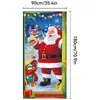 2025 Nuevo Colgante de Puerta de Tela Navideño Transfronterizo Decoración Muñeco de Nieve Papá Noel Fiesta Festiva Porche Árbol de Navidad