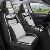26 Cojín para Asiento de Coche de Lino Estilo Nuevo Cubierta Completa Dividida Transpirable Fibra de Algas Cubierta Universal para Asiento de Coche Cuatro Estaciones