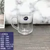 Taza de café de cristal Langxu taza pequeña té perfumado té taza de té taza de desayuno calcomanías de alta temperatura flor horneada taza de leche agua