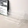 Caja de Almacenamiento de Escritorio Yum Acrílico Transparente Soporte de Exhibición de Insignias Broches Periféricos de Millet