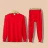 Conjunto de ropa interior térmica de otoño para hombre de la marca Source, algodón puro, fino, cálido, cuello redondo, talla grande, para mediana edad y mayores, venta al por mayor y entrega directa
