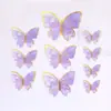 Tanabata Día de San Valentín Celebridad de Internet Color Único Malla Arrugada Flor Borde Ondulado Decoración de Pastel para Hornear Tarjeta de Mariposa