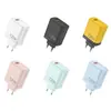 Adaptador de Corriente Macaron de 120W 1 USB 5V3A Carga Rápida Qc3.0 de 25W Cargador de Teléfono Móvil Totalmente Compatible
