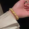 Pulseira Redonda de Aço Titânio Totalmente Cravejada em Diamante Estilo Francês, Pulseira Simples e Fashion de Luxo Leve, Senso de Design, Joia Versátil e Única para Públicos de Nicho