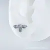 Jiang Ti F136 unha de osso de titânio para orelha abelha libélula transfronteiriça quente G23 liga de titânio joia de piercing para o corpo humano unha de orelha