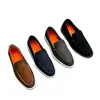 Zapatos casuales slip-on de gamuza, disponibles en varios colores, ligeros, de suela plana, adecuados para el uso diario y para ir al trabajo, mocasines para hombre