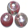 Colgante de Hebilla Segura de 30 mm Cristal de Gema Natural Ágata Multicolor Agujero Lateral Accesorios para Colgantes de Hebilla Segura