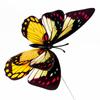 Mariposa de simulación de doble capa de 12 cm, inserción de mariposa de PVC, decoración de jardín exterior, accesorios para arreglos florales, diseño de jardín