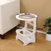 Mesa de Café Pequeña Minimalista Moderna Nórdica Mesa Redonda Pequeña para Sala de Estar de Casa Balcón de Apartamento Pequeño Mesa Cuadrada Creativa Famosa en Internet Almacenamiento