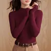 Otoño Invierno 2027 Cuello Medio Acanalado Capa Base Adelgazante Moldeador Corporal Ropa Interior Amigable con la Piel Ropa Interior Versátil Top Cálido para Mujer
