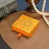 Caja de Cajón de Empaque de Papel para Joyería de Herencia Estilo Palacio, Caja Deslizable para Pulsera de Cuentas Budistas, Caja de Suspensión de PE Antioxidación