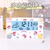 Relógio Despertador Eletrônico, Calendário de Mesa Eletrônico Transparente Multifuncional com Display de Temperatura, Modelo com Luz de Fundo para Quarto, Relógio Despertador Transparente