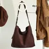 Bolso de mujer más vendido transfronterizo nuevo modelo 2026 bolso tote genuino de ante estilo vintage moderno bolso cruzado bolso de hombro