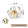 Capa de Botão com Design Floral de Alto Padrão, Previne Exposição, Botão Sem Costura com Decoração Central de Strass, Botão Oculto para Fixar Camisa