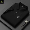 Camiseta de Manga Corta de Primavera y Verano Parson con Resorte Largo Camisa Polo de Solapa para Hombre Camiseta de Manga Corta de Verano para Hombre Algodón Mercerizado Po