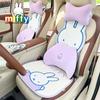 Almofada Autêntica para Assento de Carro do Miffy, Adequada para Todas as Estações, Capa de Assento de Carro Respirável Fofa, Almofada Criativa de Assento de Carro de Desenho Animado
