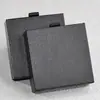 Caja de Joyería de Papel Artístico Patrón Lenny Negro, Caja de Regalo para Anillo Colgante Pendiente, Caja de Embalaje para Joyería, Caja de Joyería Negra