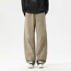 Feng She Roupa Masculina / 2026 Primavera/Outono Novo Americano Solto Workwear Perna Larga Tipo Calças Foice Calças Casuais Calças Longas