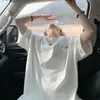 Camiseta Blanca de Manga Corta Bordada Colorida para Hombre, Marca Juvenil Trendy de Verano, Top Pesado, Nueva Camiseta de Media Manga 2026