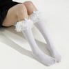 Calcetines Lolita Transfronterizos de Nuevo Producto con Lazo de Encaje, Calcetines hasta la Pantorrilla Estilo Ballet, Calcetines de Encaje Lolita