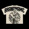 Camiseta Transfronteiriça Estilo Y2K Hip Hop Masculino Gráfico Especial Grande Edição Impresso Punk Manga Curta Camiseta Casual