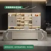 Mesa de Escritório e Cadeira para Chefe Combinação Moderna Simples Mesa Executiva Presidente Gerente Supervisor Mobiliário de Escritório de Alto Padrão