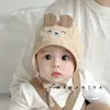 Gorro para Bebé Primavera y Otoño Lindo Gorro con Protección para las Orejas para Bebés Niños y Niñas para Proteger la Fontanela Meses Pequeños Cortavientos Cálido Gorro para la Cabeza Invierno