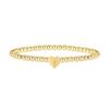Pulsera de moda para mujer de oro con amor, 26 letras, pulsera de cuentas de oro de 14K, iniciales en forma de corazón, accesorios de joyería elásticos