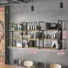 Estantes de hierro para pared para salones de peluquería y uñas, estantes para barberías, estanterías, estanterías de pared, vitrinas de pared para vino