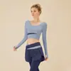 Conjunto de Ropa de Yoga de Manga Larga para Mujer Talla Grande, Transpirable, Secado Rápido, para Pilates, Entrenamiento, Fitness, Running, con Almohadillas en el Pecho