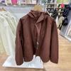 458031 Chaqueta Holgada Casual Retro de Estilo Japonés para Hombre/Mujer con Capucha y Cordón