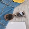 Óculos de Sol Retro Oval Pequeno Europeu e Americano Celebridade Feminina da Internet Menina Popular Personalizado Avançado Anti-UV Óculos de Sol Moda Ins