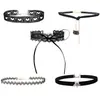 Nueva Joyería Transfronteriza Collar de Encaje Negro Corazón Calado Collar Cadena para el Cuello Gargantilla Cadena para la Clavícula