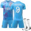 2425 Camiseta de Fútbol Azul Real Madrid Camiseta de Portero No. 1 Courtois 7 Vinicus Traje de niño adulto