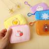 Lindo monedero de felpa de dibujos animados, bolsa cuadrada, niños, cremallera, monedero, llavero, mini bolsa portátil para auriculares, venta al por mayor