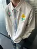 Camisa de Manga Larga para Hombre con Diseño Pintado a Mano con Crayones Estilo Universitario de Pareja Estilo Camisa Chaqueta Atractiva