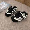 Sapatos Infantis Novos de Primavera e Outono com Combinação de Cores de Desenho Animado para Crianças Pequenas Meninos Sapatos Morais para Treinamento 1-3 Anos Meninas Sapatos Casuais Forrest Gump
