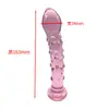 Tapón Anal de Vidrio con Puntos Elevados, Palo de Masaje Anal, Tapón Anal Masculino y Femenino, Dispositivo Alternativo de Masturbación, Juguete Sexual Sm