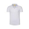 Camisa de publicidad personalizada de fábrica en grupo - Camisa polo de negocios de color sólido de algodón Tencel con cuello de solapa blanco