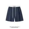 Shorts Casuais com Cintura Color Block Estilo Americano, Novo Estilo de Verão, Corte Solto, Tamanho Grande, Secagem Rápida, Respirável, Shorts Esportivos de Basquete