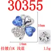 Joias de Liga Colorida Pingente de Trevo de Quatro Folhas com Pétalas de Coração Incrustadas de Diamante Brincos Studs Brincos de Pressão Colar Acessórios de Moda DIY